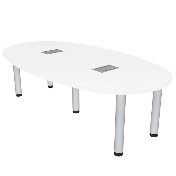 Skutchi Designs 45.25 in W, 84 in L, 29 in H, Engineered Wood Top, White H-BOVL-4684-PT-09-EL - main